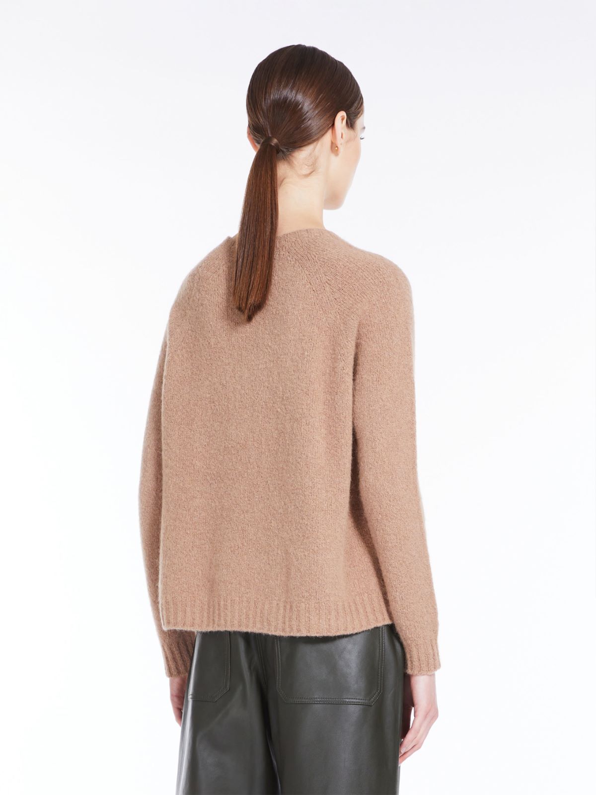 Soft knit top in alpaca and cotton - CAMEL - Weekend Max Mara - 3