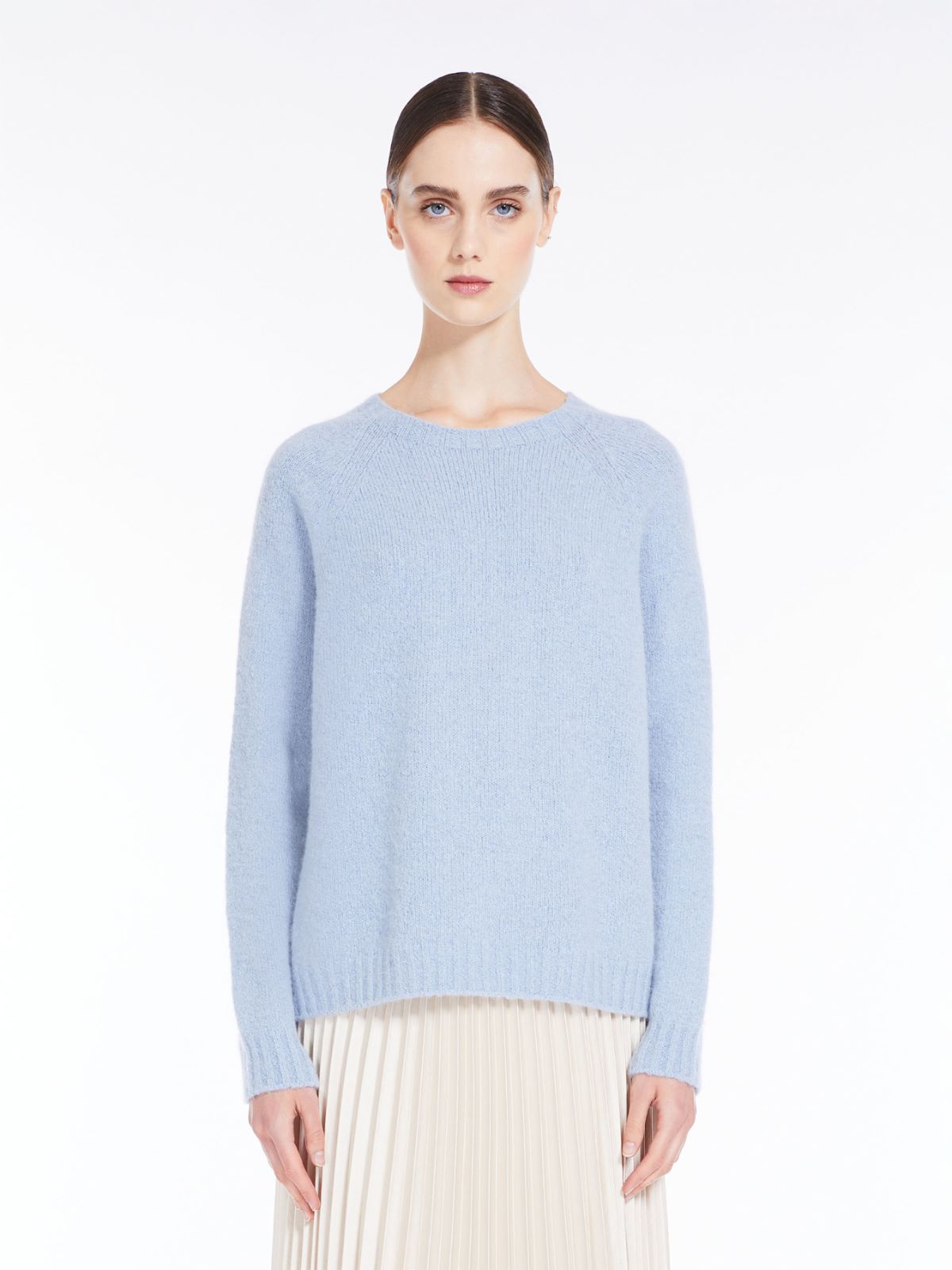 Soft knit top in alpaca and cotton - LIGHT BLUE - Weekend Max Mara - 2