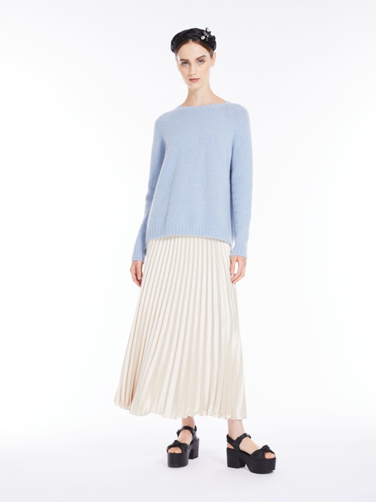 Soft knit top in alpaca and cotton - LIGHT BLUE - Weekend Max Mara