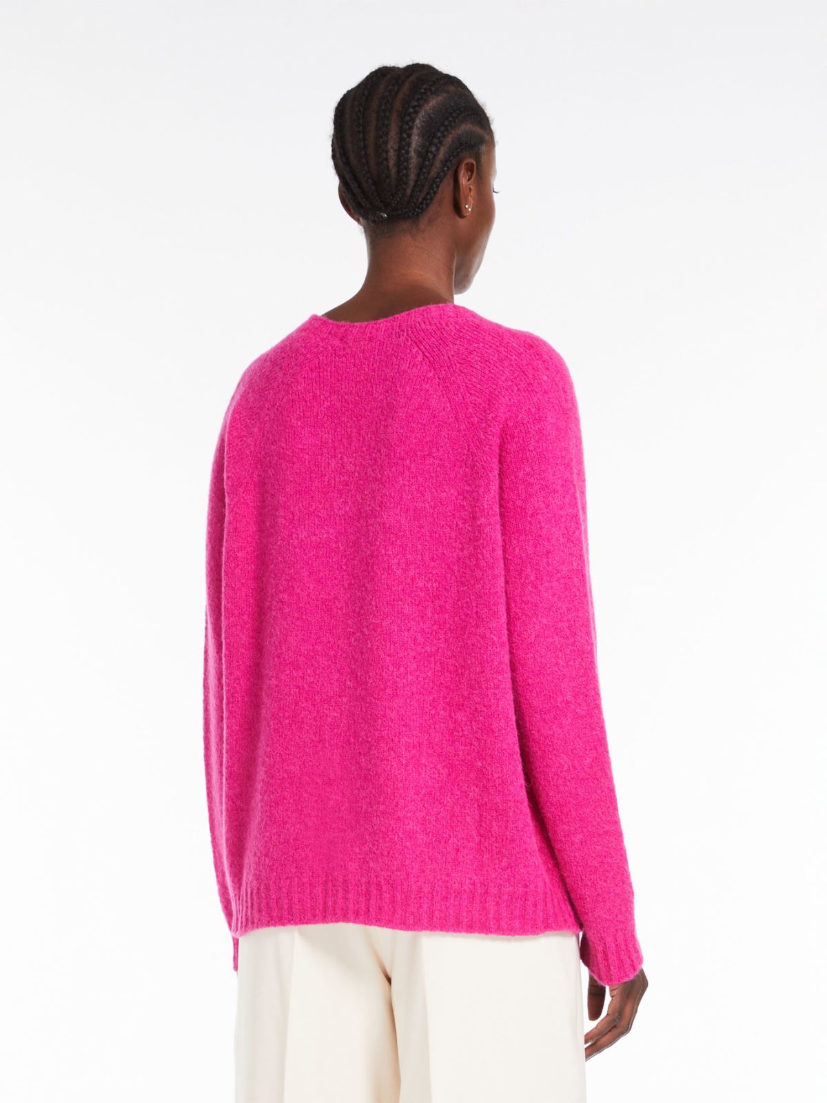 Soft knit top in alpaca and cotton - FUCHSIA - Weekend Max Mara - 3