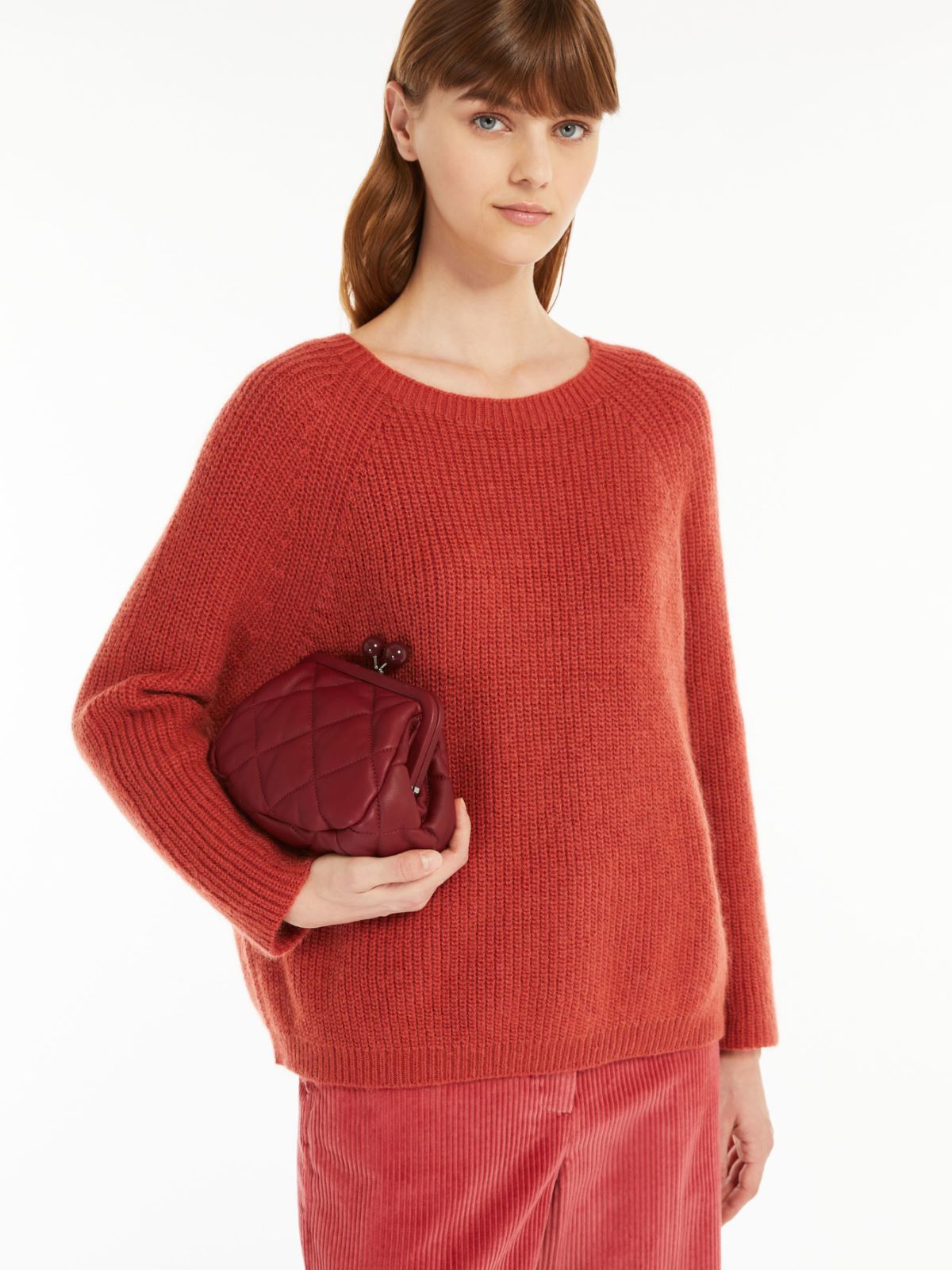 Mohair yarn sweater, brick red | Weekend Max Mara