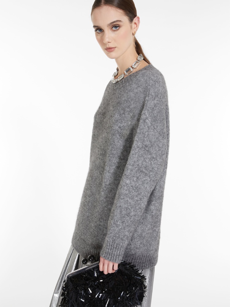 Soft pullover in alpaca and cotton - MEDIUM GREY - Weekend Max Mara