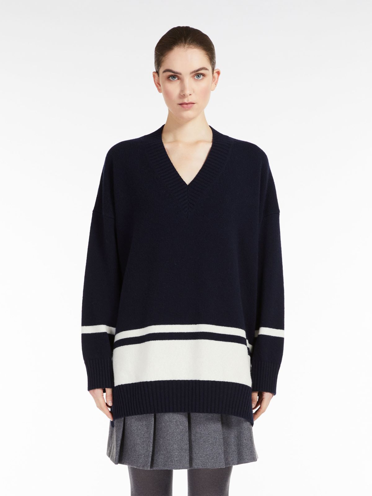 Wool yarn sweater, navy | Weekend Max Mara