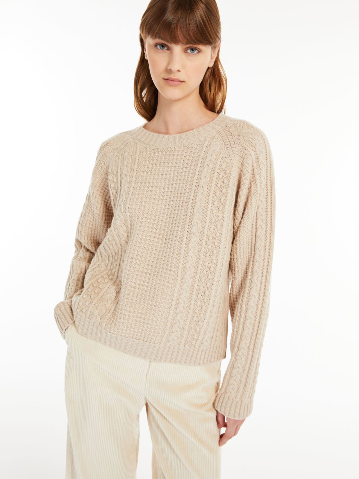 Wool yarn sweater - BEIGE - Weekend Max Mara - 4