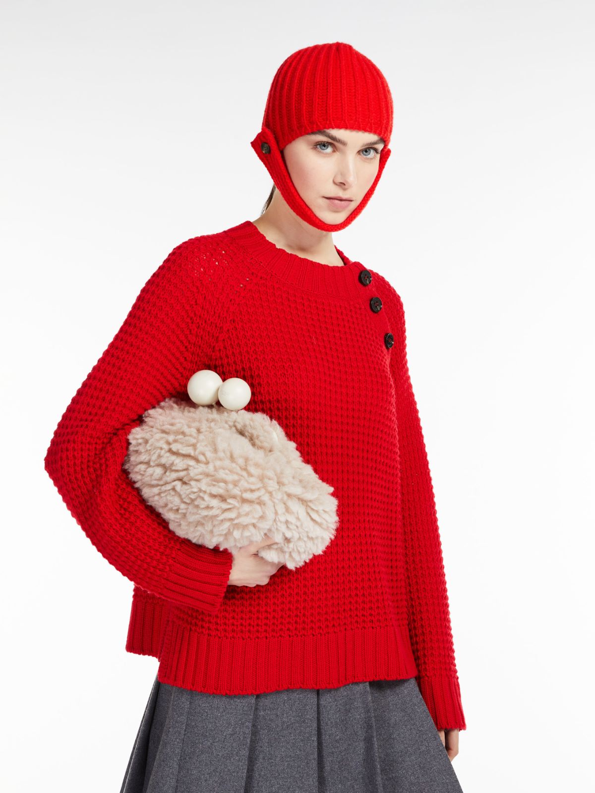 Wool yarn sweater - RED - Weekend Max Mara - 4