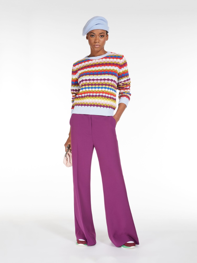 Round-neck knit top in striped cotton - MULTICOLOUR - Weekend Max Mara