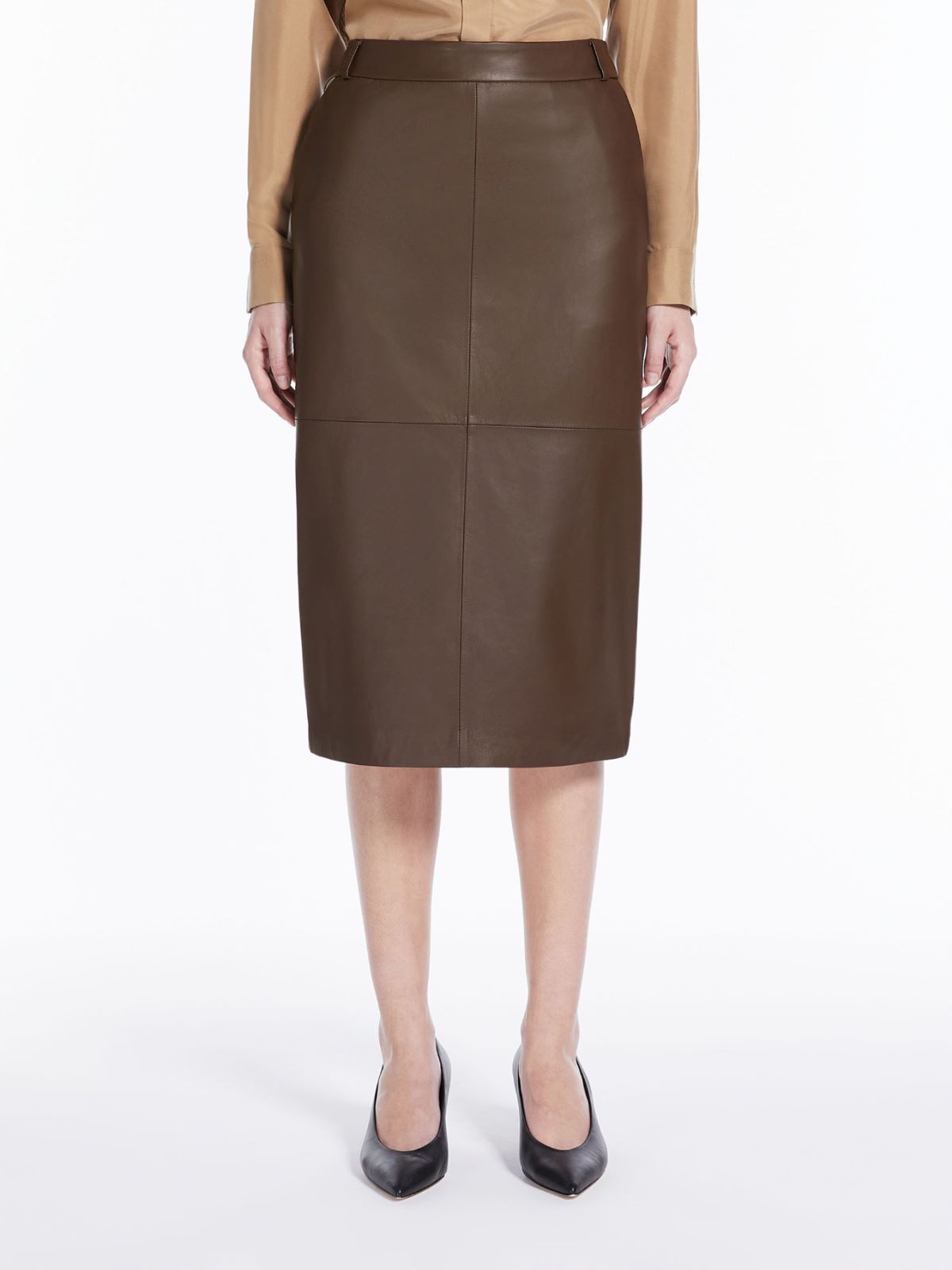 Nappa leather pencil skirt - CHOCOLATE - Weekend Max Mara - 2