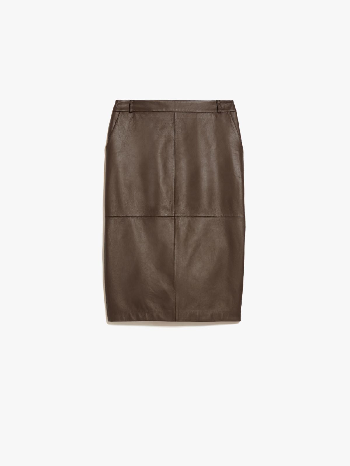 Nappa leather pencil skirt - CHOCOLATE - Weekend Max Mara - 5