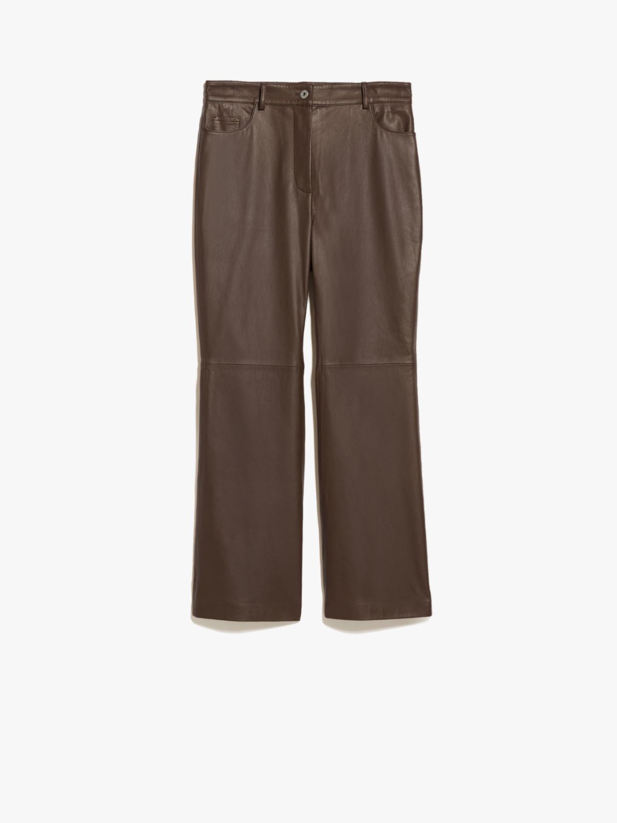 Flared Nappa leather trousers - CHOCOLATE - Weekend Max Mara - 5