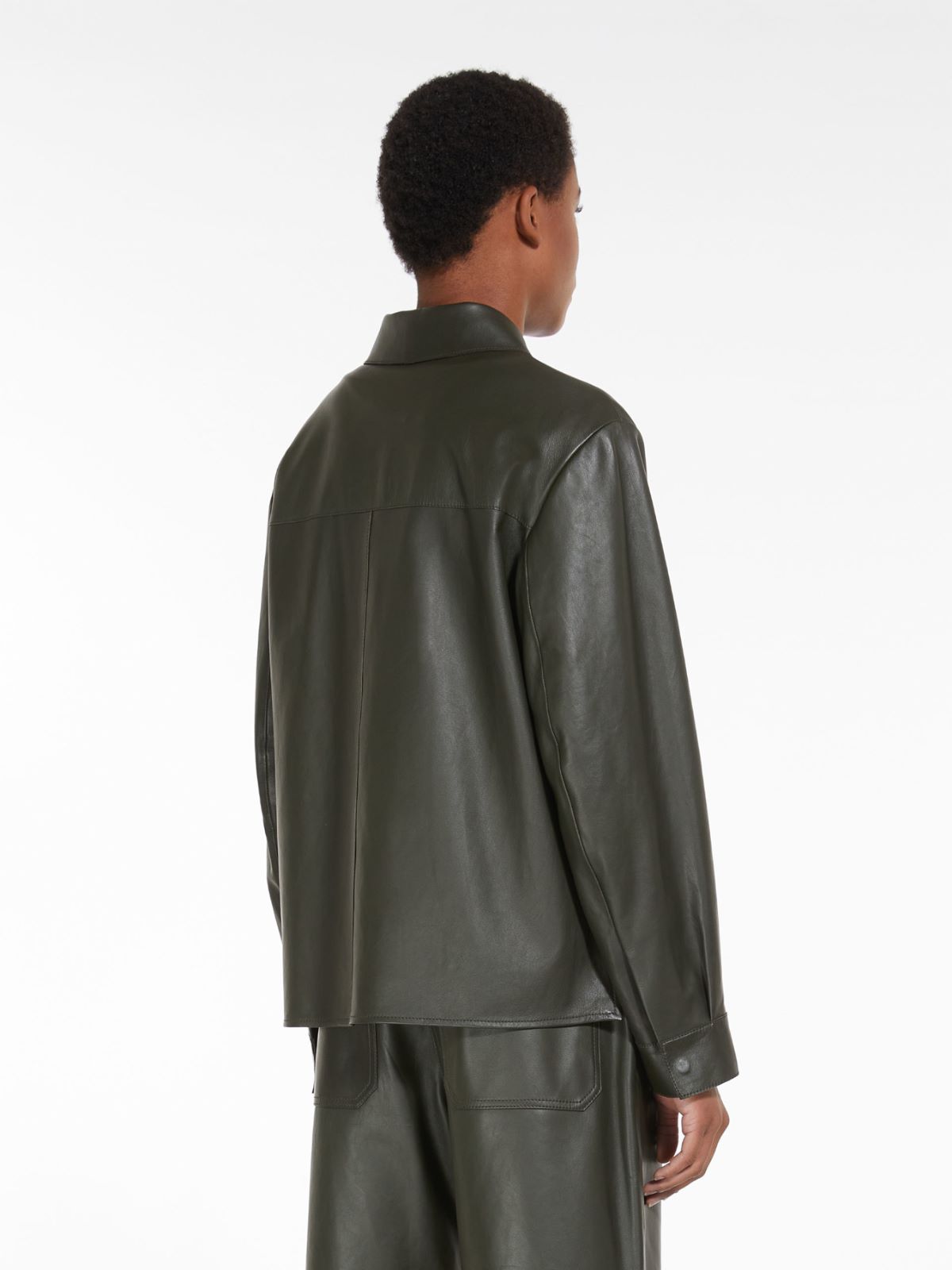 Leather jacket - KAKI - Weekend Max Mara - 3