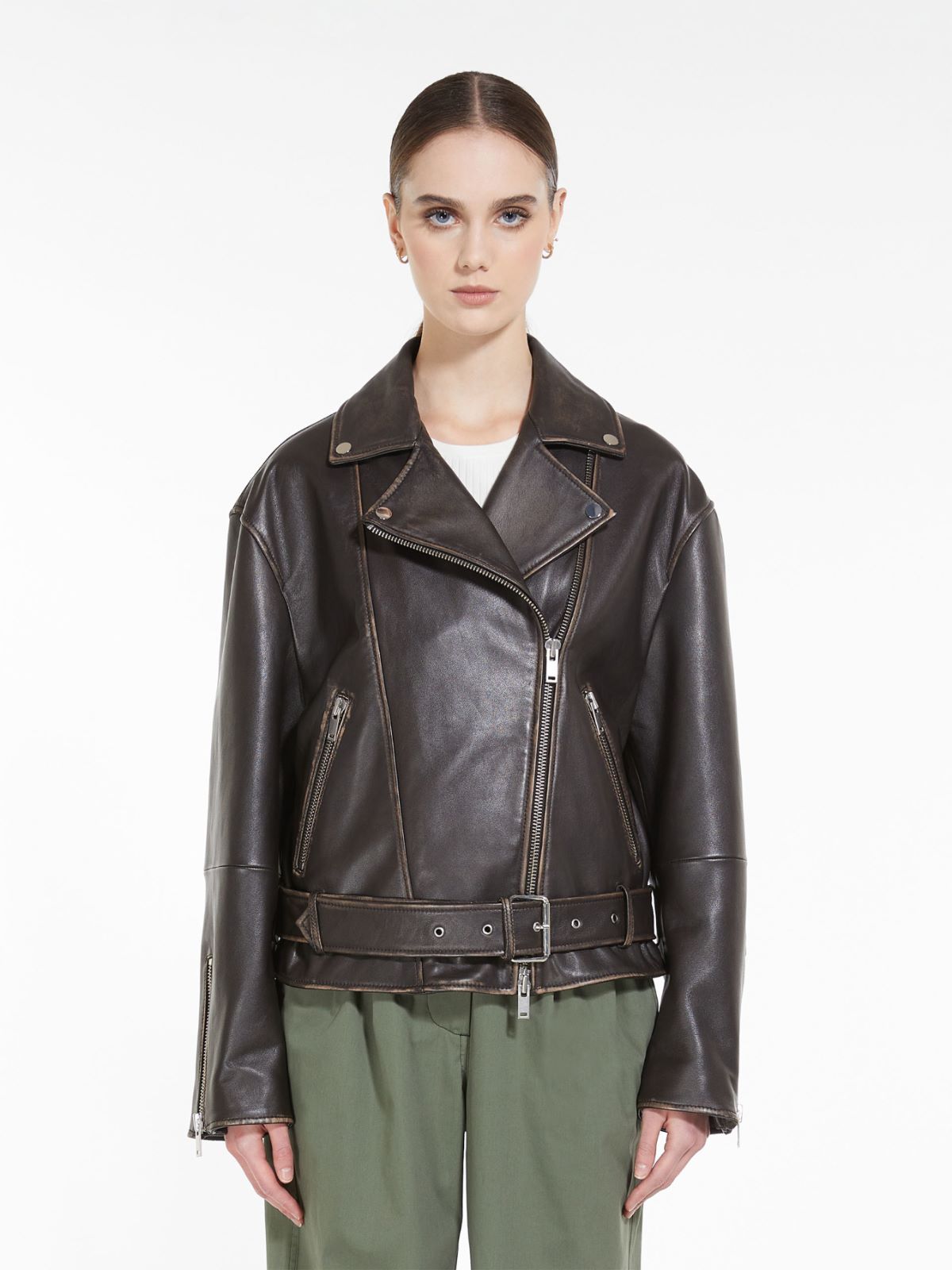 Leather jacket - BLACK - Weekend Max Mara - 2