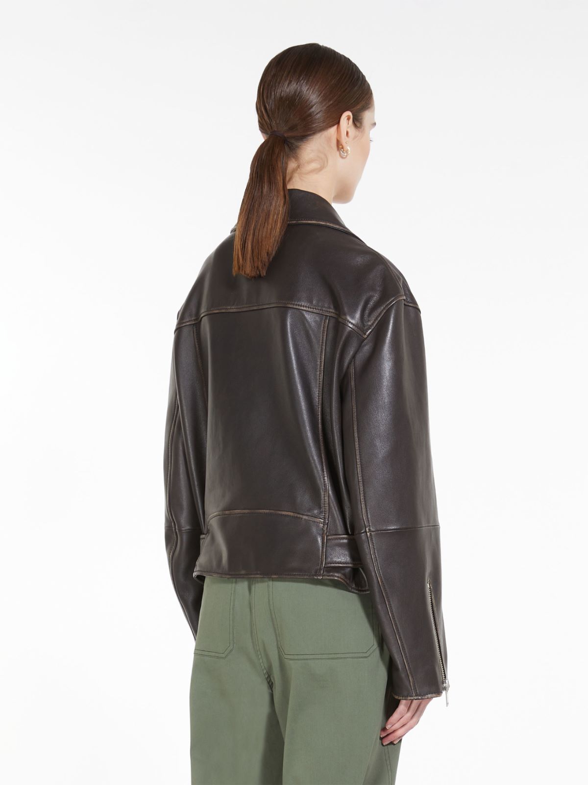 Leather jacket - BLACK - Weekend Max Mara - 3