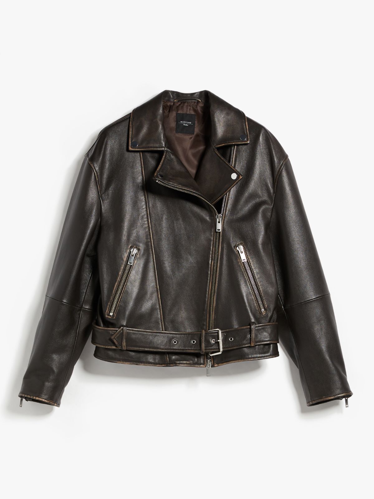 Leather jacket - BLACK - Weekend Max Mara - 6