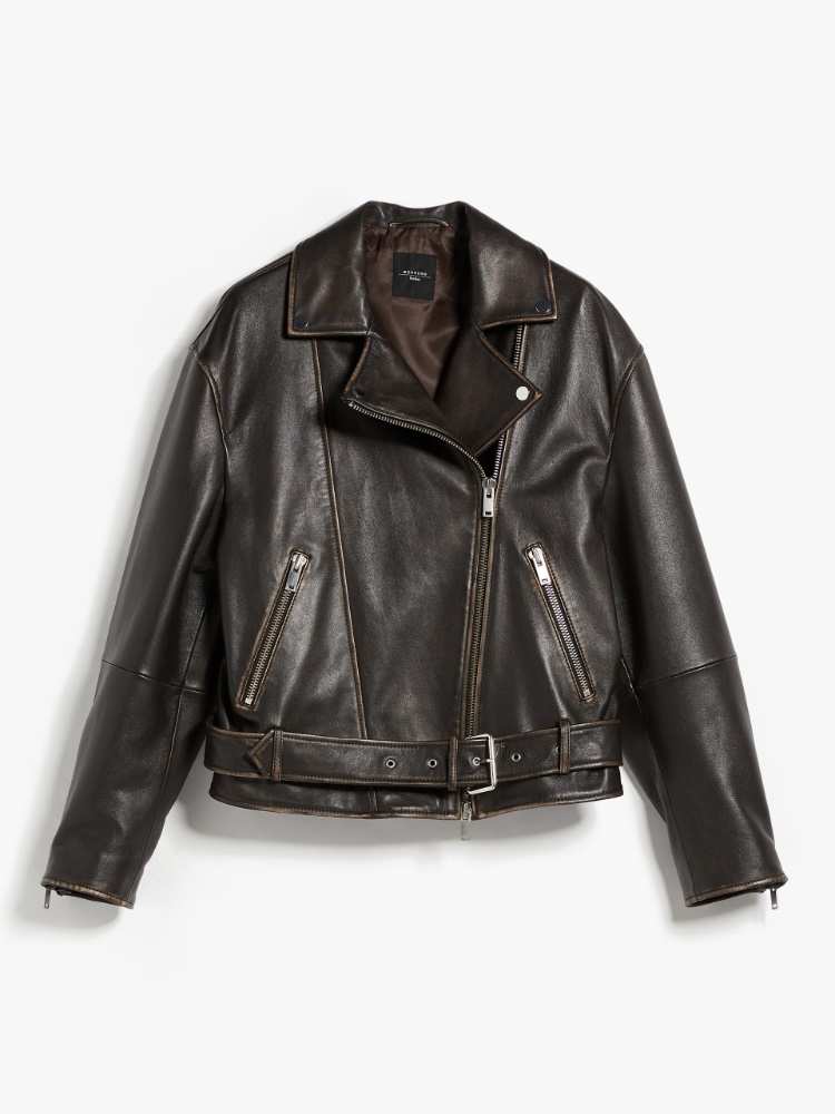 Leather jacket - BLACK - Weekend Max Mara - 2