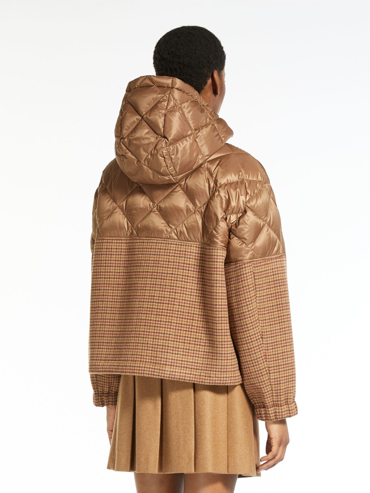 Gucci GG Canvas Puffer Down Jacket in Brown