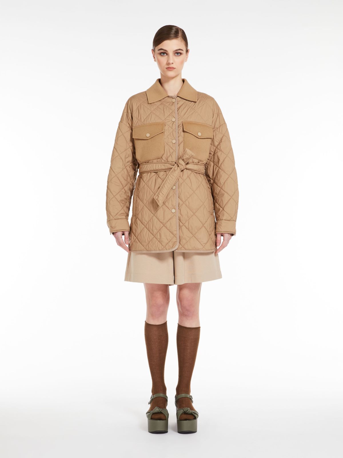 Quilted jacket in technical fabric and wool - CAMEL - Weekend Max Mara - 2