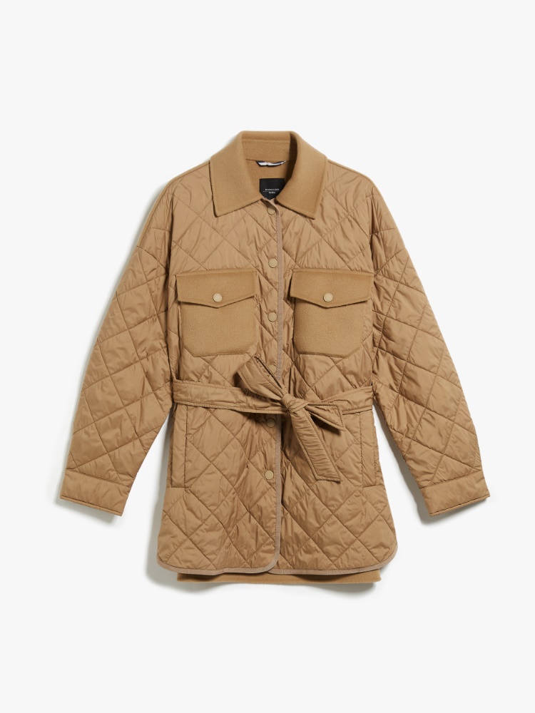 Quilted jacket in technical fabric and wool - CAMEL - Weekend Max Mara