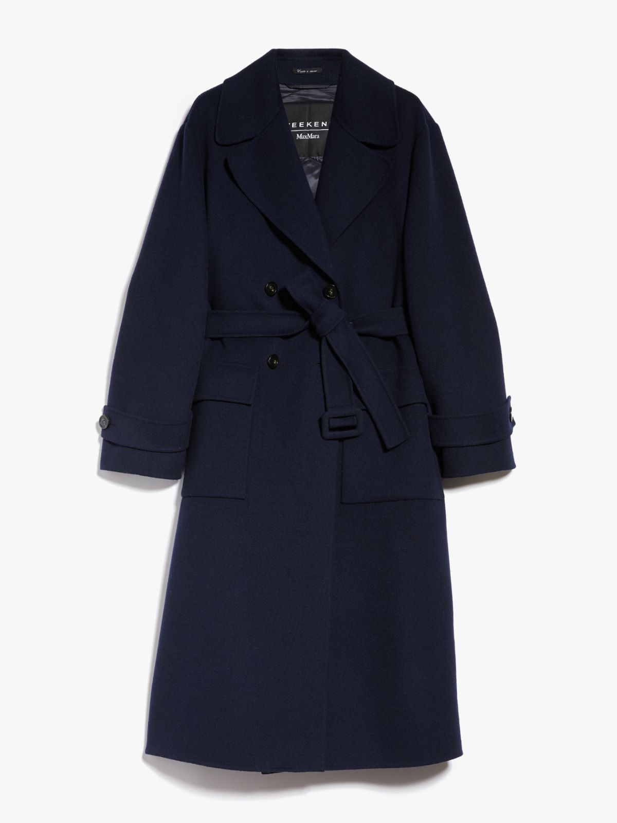 Wool broadcloth trench coat, ultramarine | Weekend Max Mara