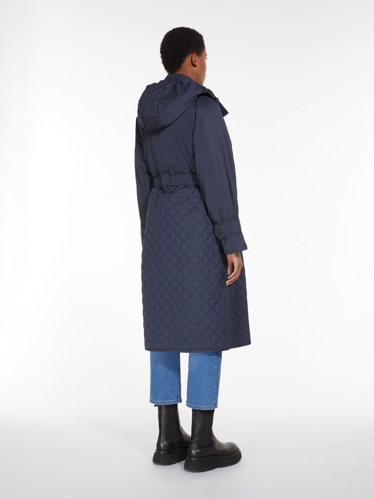 Padded coat in showerproof fabric - NAVY - Weekend Max Mara - 3