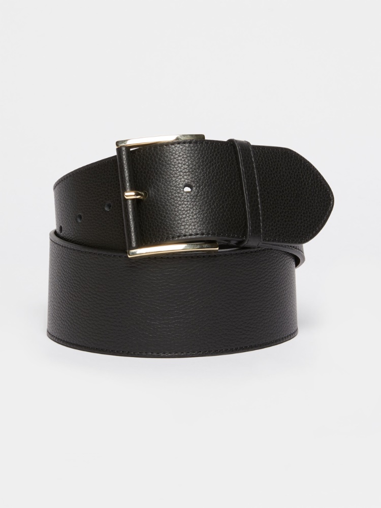 Deerskin print leather belt - BLACK - Weekend Max Mara