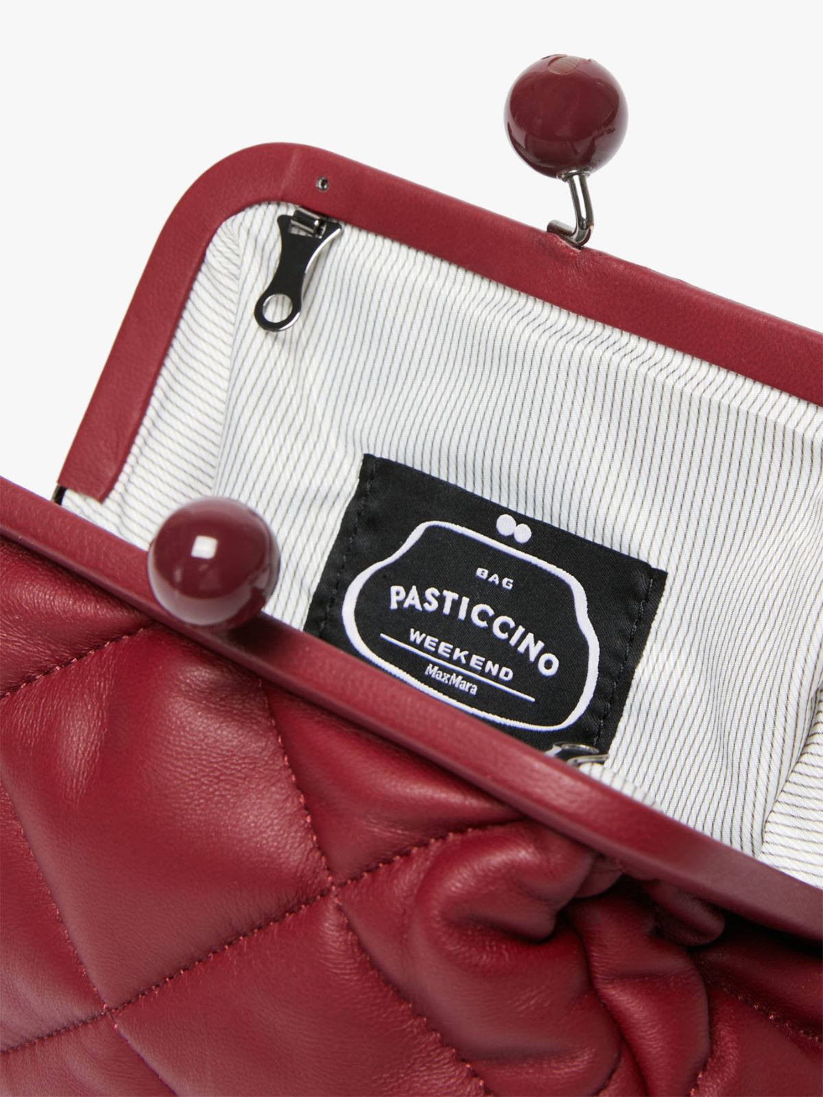 Small Pasticcino Bag in nappa leather - BORDEAUX - Weekend Max Mara - 6