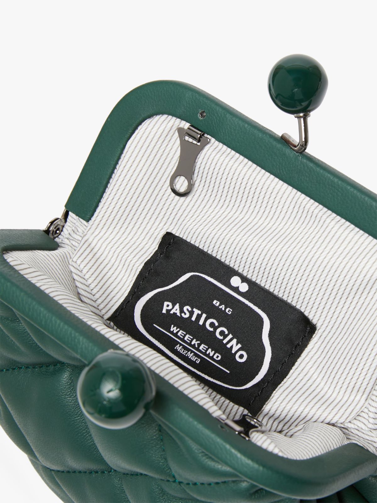 Pasticcino Bag phone holder in nappa leather - DARK GREEN - Weekend Max Mara - 6