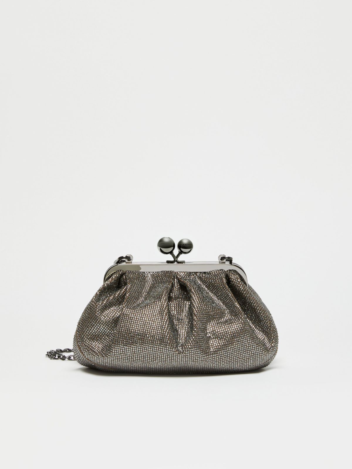 Small Pasticcino Bag in rhinestones, black | Weekend Max Mara