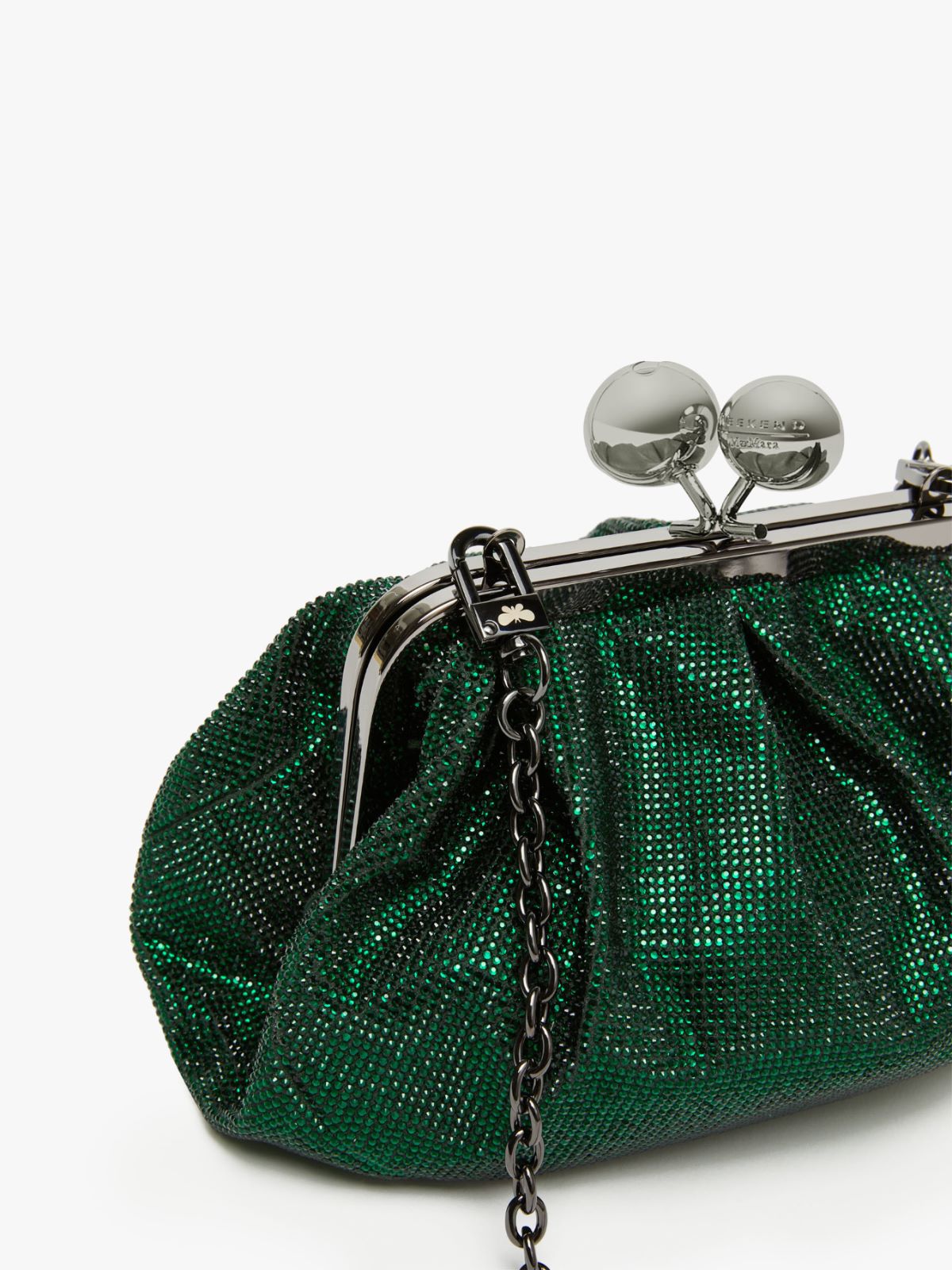 Small Pasticcino Bag in rhinestones - EMERALD - Weekend Max Mara - 5