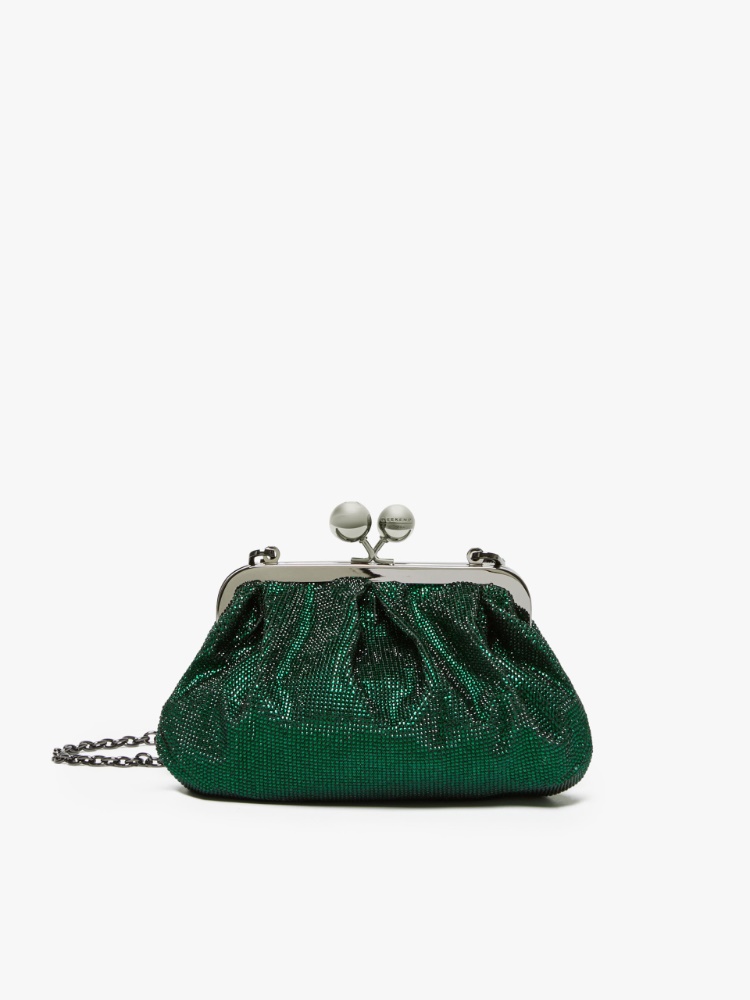 Small Pasticcino Bag in rhinestones - EMERALD - Weekend Max Mara