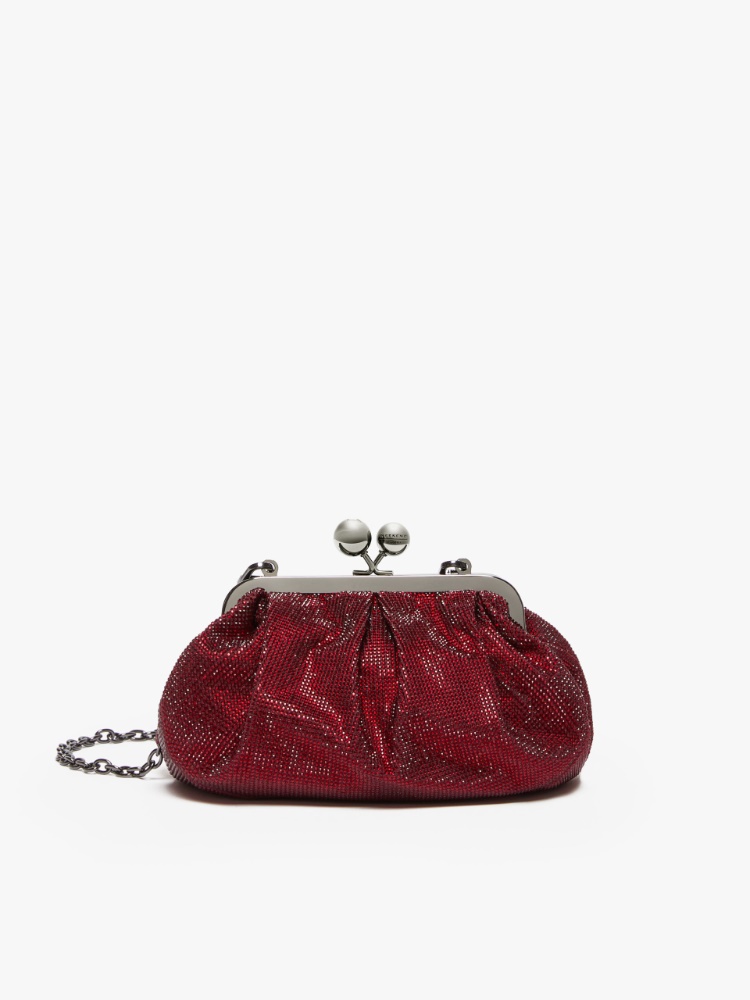 Small Pasticcino Bag in rhinestones - RED - Weekend Max Mara