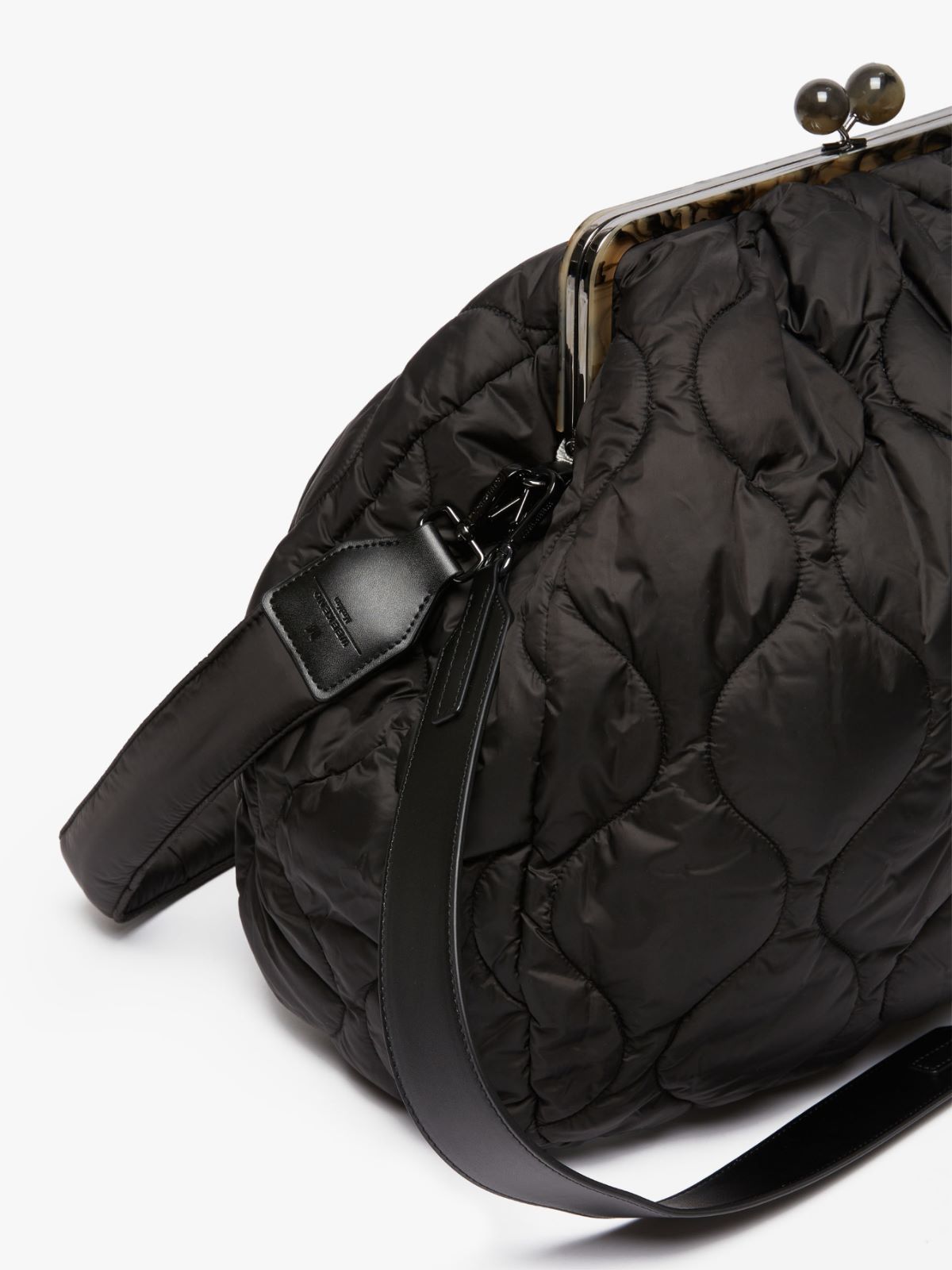 Large Pasticcino Bag in nylon fabric - BLACK - Weekend Max Mara - 5