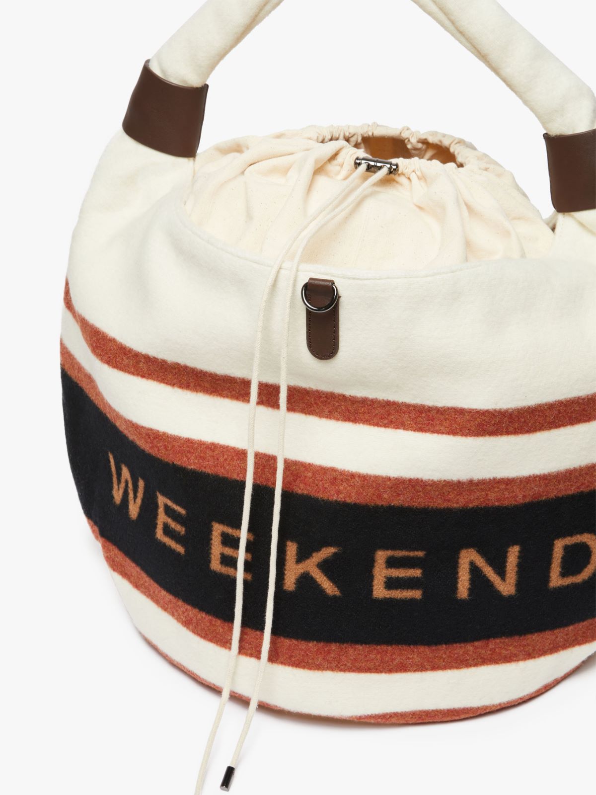 Shopping bag in jacquard wool - IVORY - Weekend Max Mara - 5