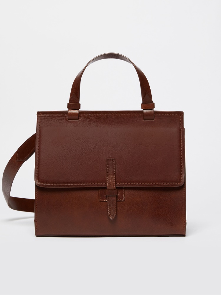 Bag in vegetable-tanned leather - TOBACCO - Weekend Max Mara
