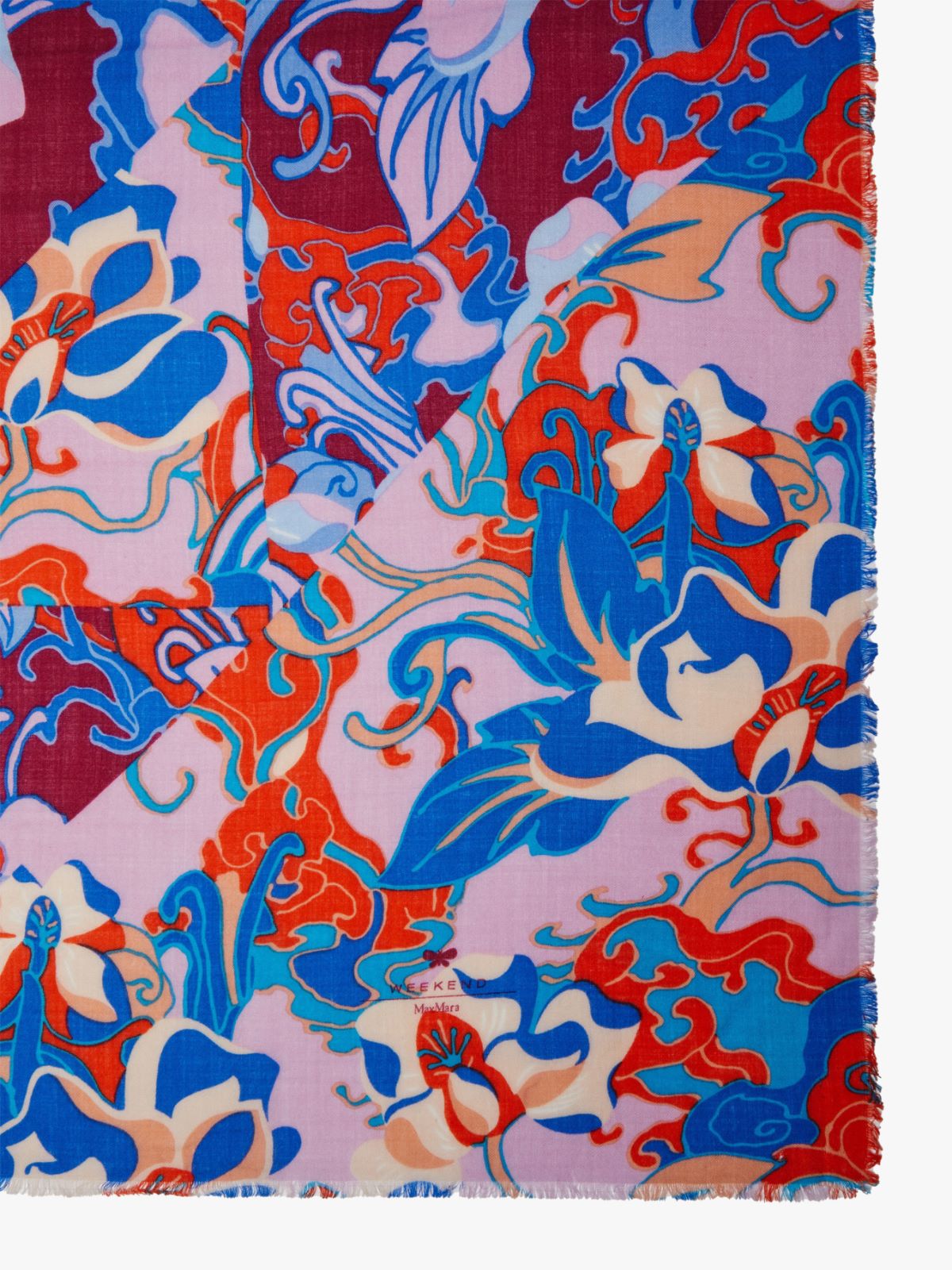 Printed wool shawl - ANTIQUE ROSE - Weekend Max Mara - 2
