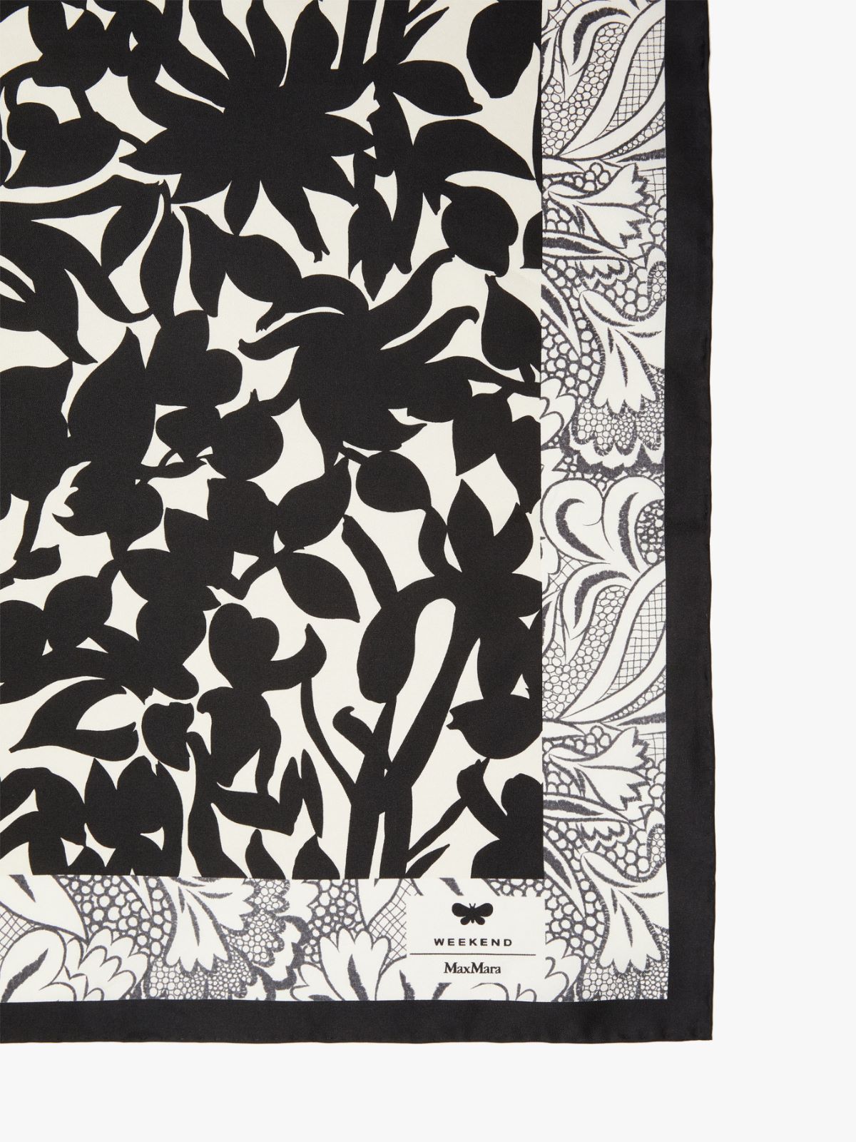 Scarf in printed silk twill - WHITE BLACK - Weekend Max Mara - 2