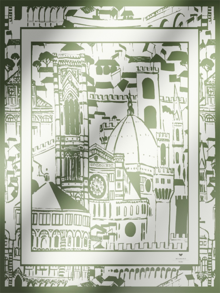 Printed silk scarf - OLIVE GREEN - Weekend Max Mara - 2