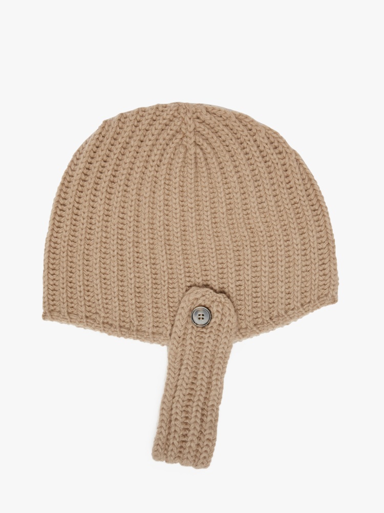 Hat in wool yarn - CAMEL - Weekend Max Mara - 2