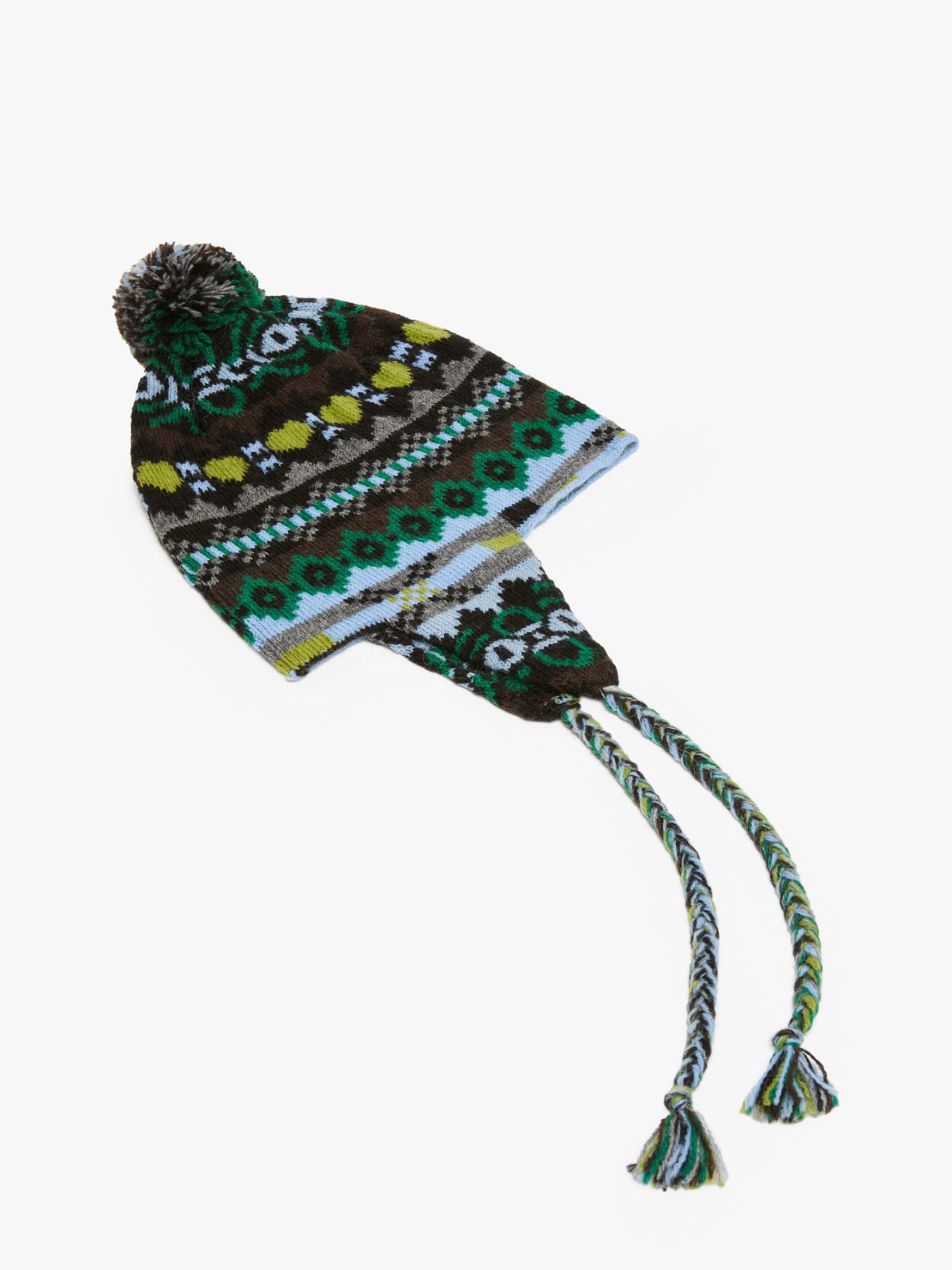 Hat in alpaca and wool yarn - GREEN - Weekend Max Mara - 2