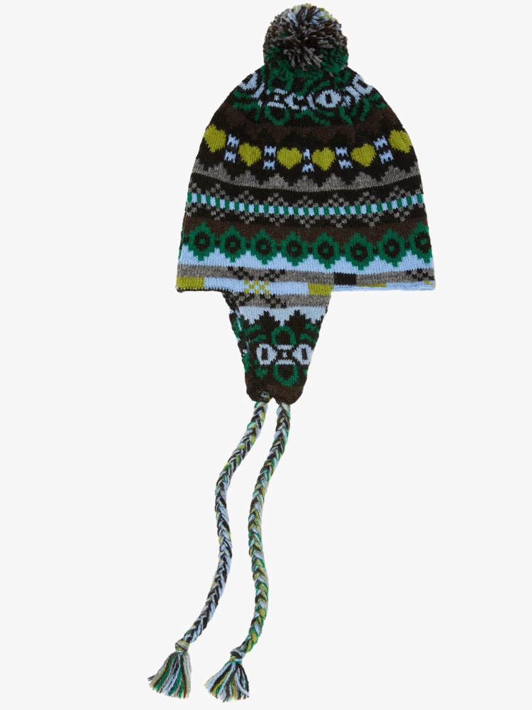 Hat in alpaca and wool yarn - GREEN - Weekend Max Mara