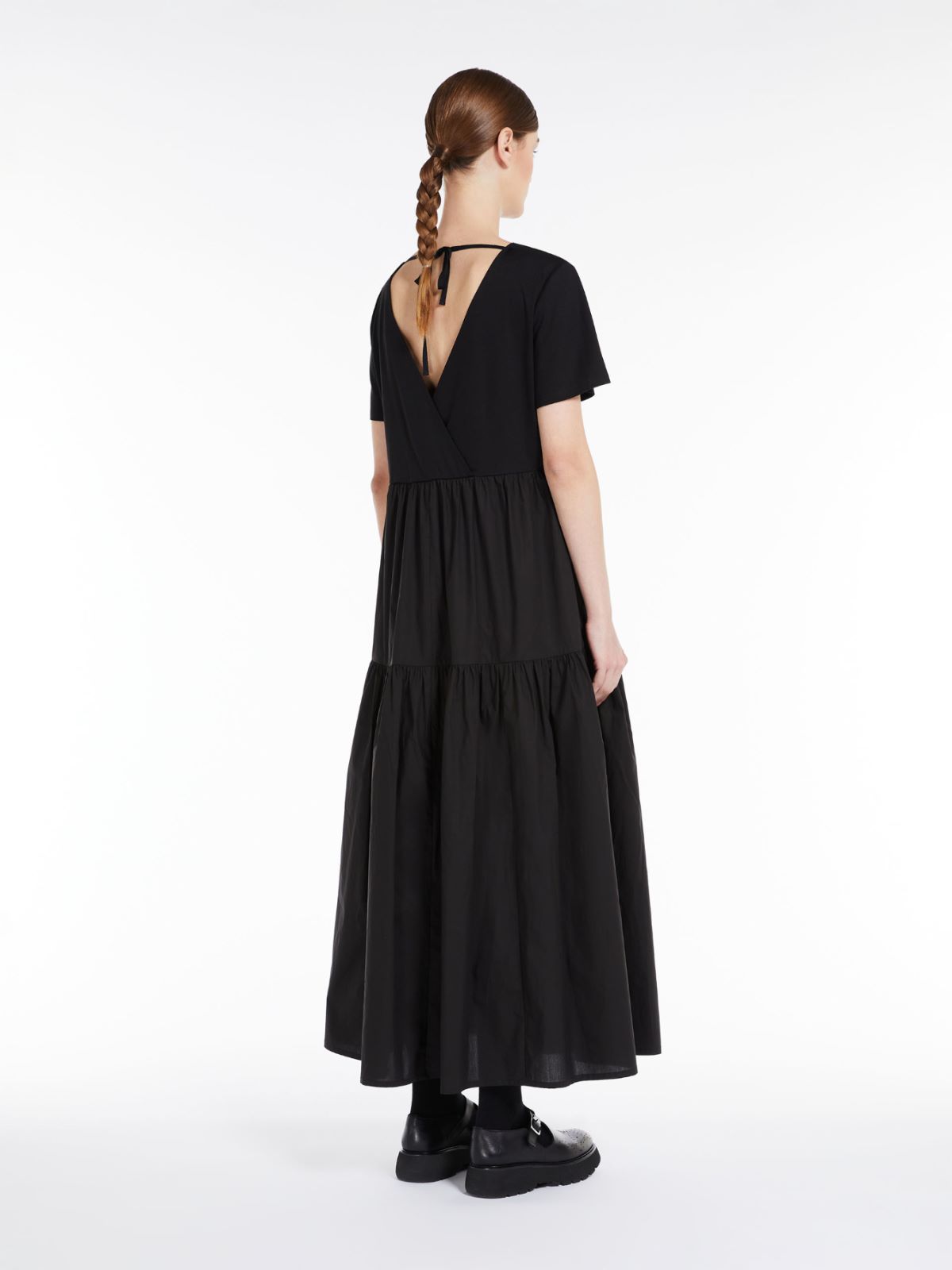 Long dress in jersey and cotton - BLACK - Weekend Max Mara - 3