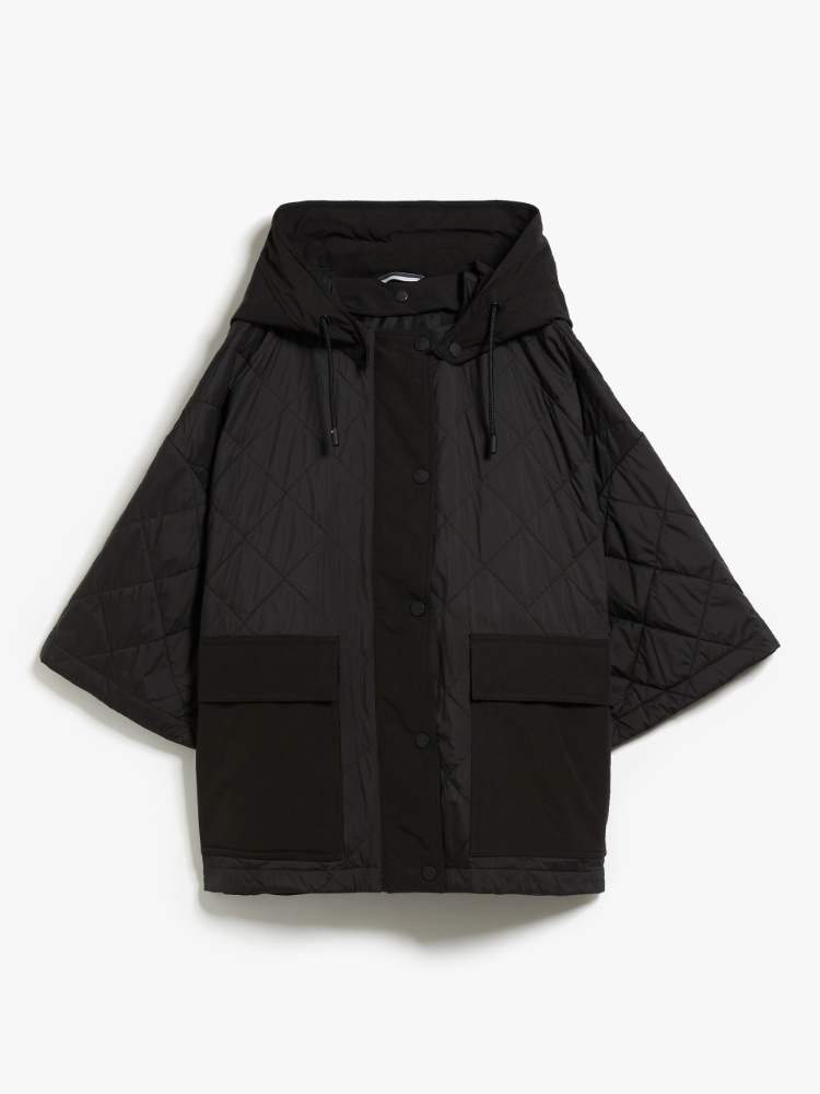 Cape in showerproof fabric - BLACK - Weekend Max Mara - 2