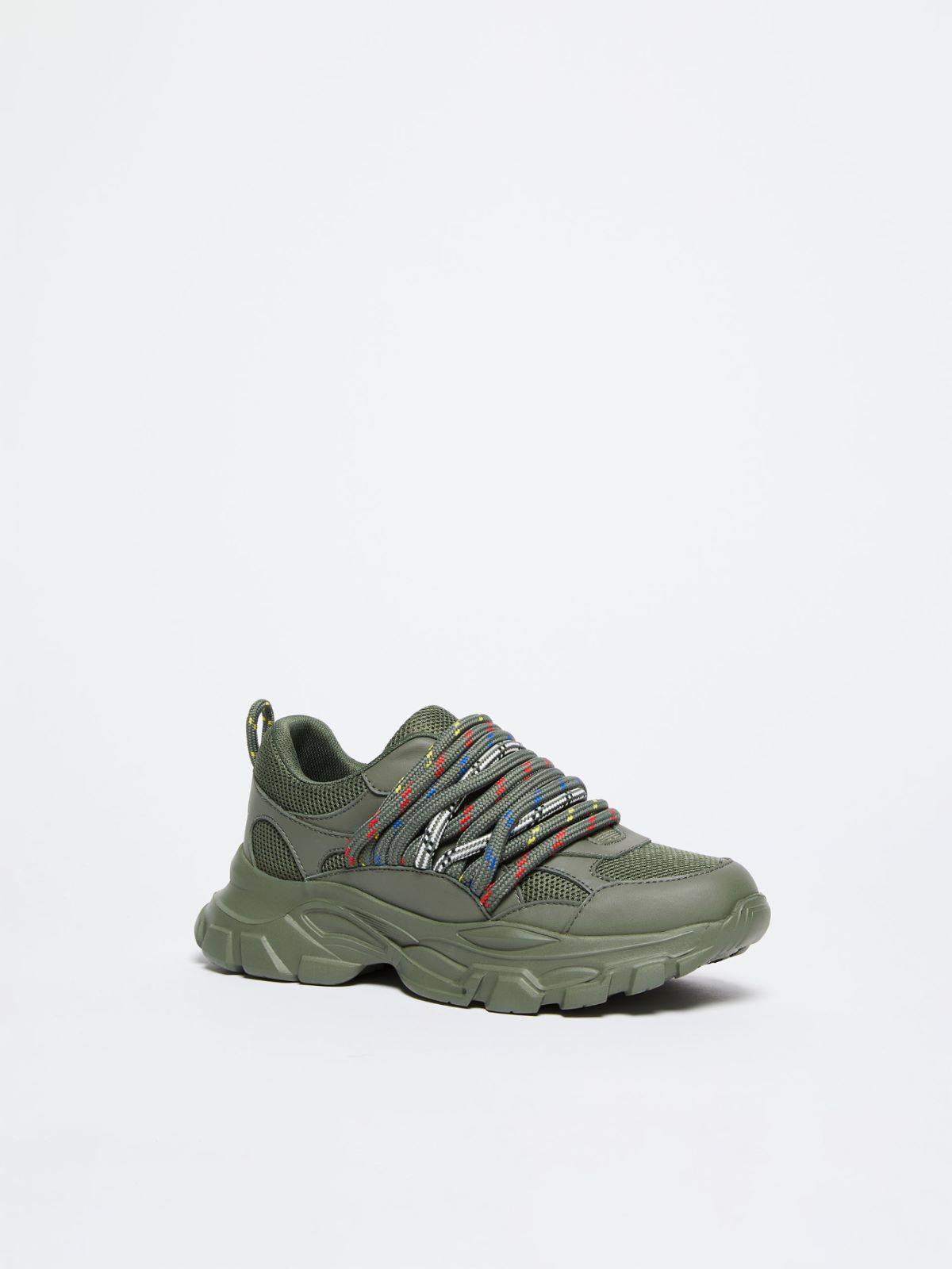 Sneakers in technical mesh and leather - DARK GREY GREEN - Weekend Max Mara - 2