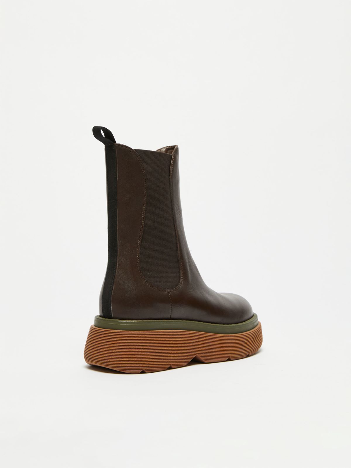 Leather ankle boots - DARK BOWN - Weekend Max Mara - 3