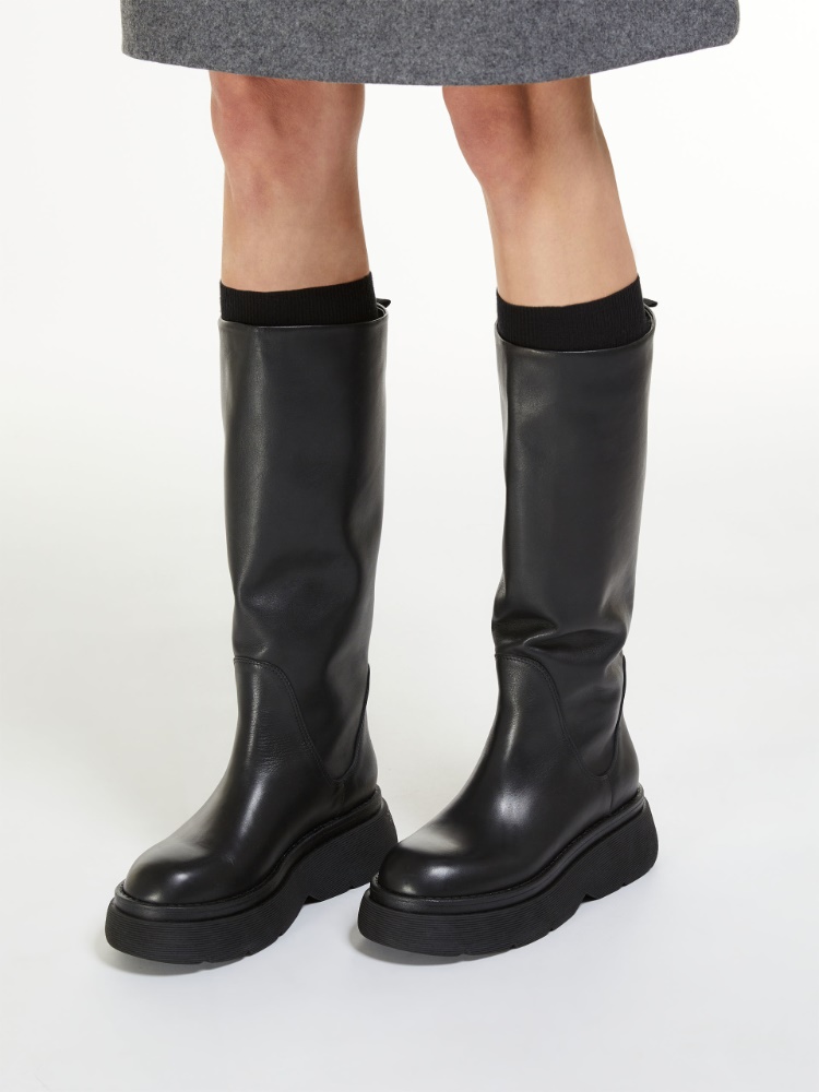 Leather boots - BLACK - Weekend Max Mara - 2
