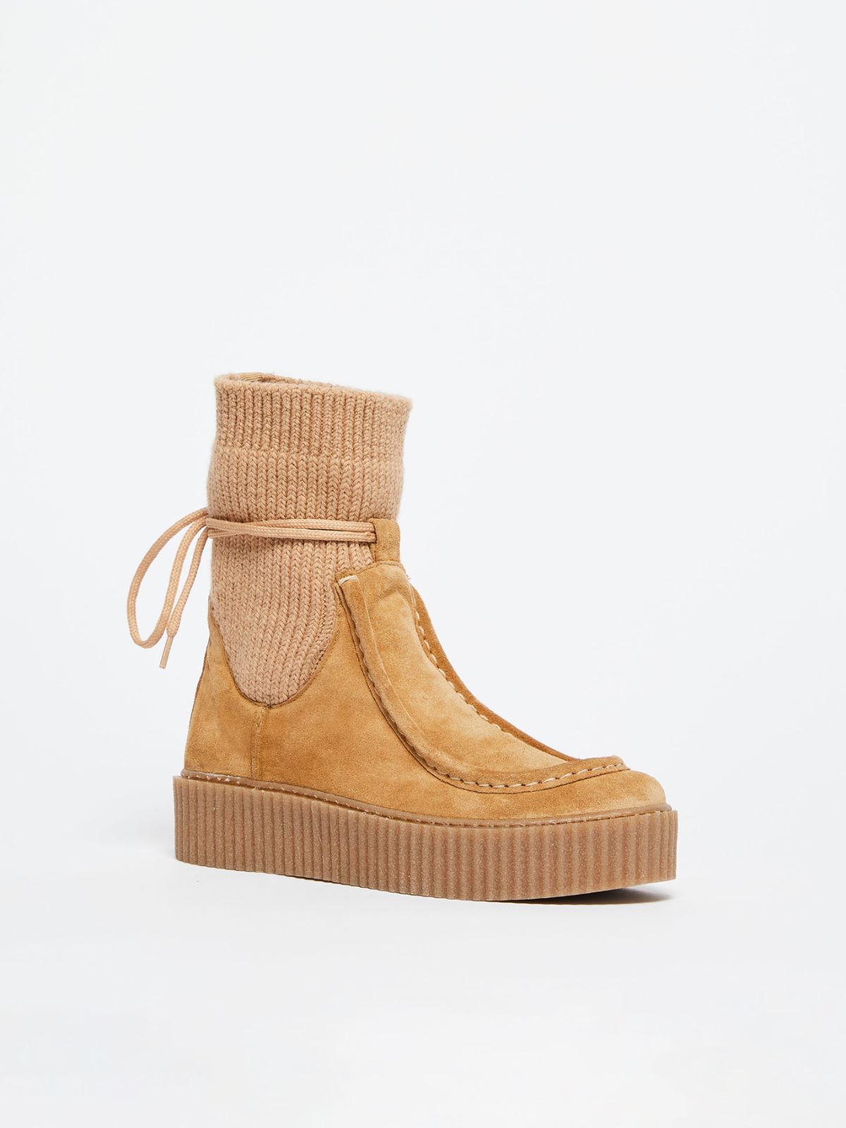 Split leather and knit ankle boots - MUSTARD - Weekend Max Mara - 2