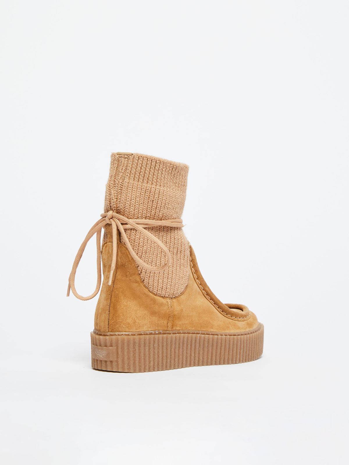 Split leather and knit ankle boots - MUSTARD - Weekend Max Mara - 3