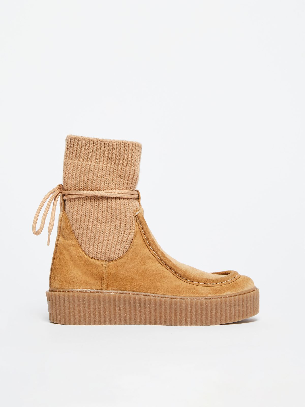 Split leather and knit ankle boots - MUSTARD - Weekend Max Mara