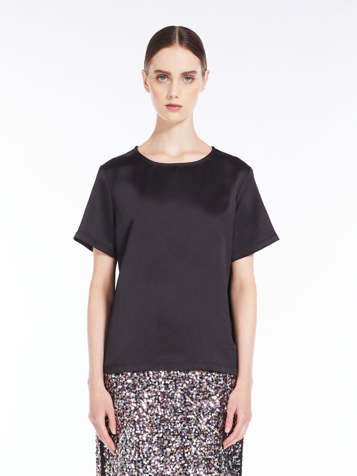 Blouse in satin and jersey - BLACK - Weekend Max Mara - 2