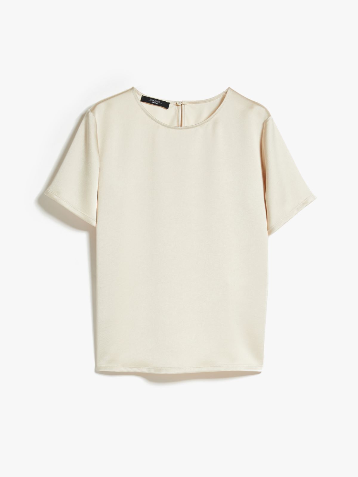 Blouse in satin and jersey, ivory | Weekend Max Mara