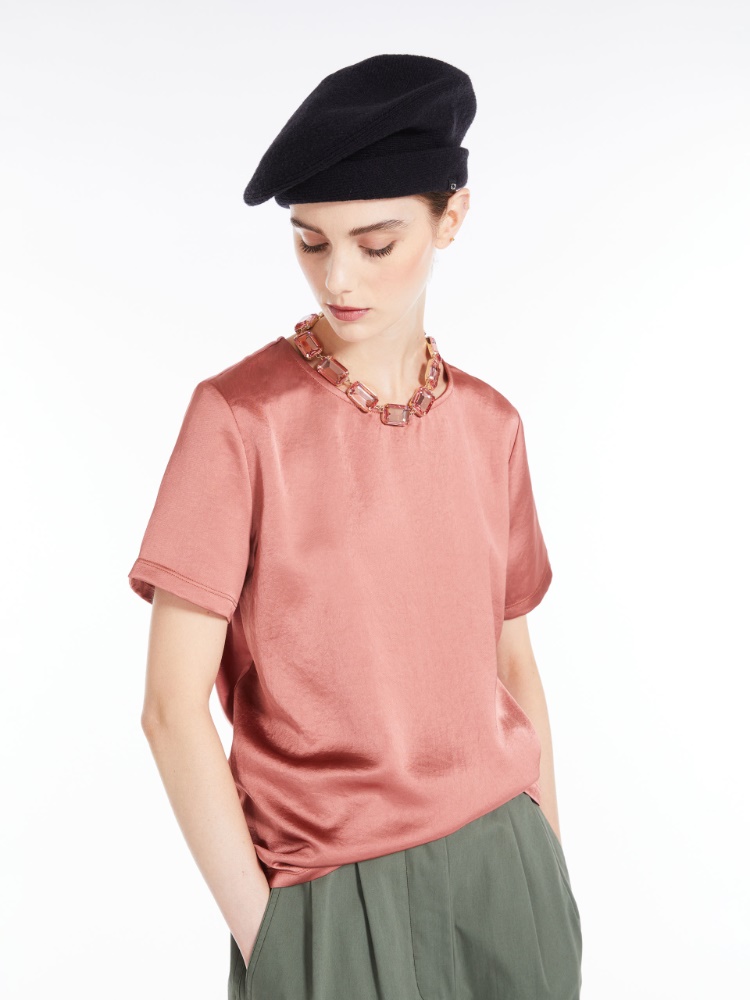Blouse in satin and jersey - TERRA COTTA - Weekend Max Mara